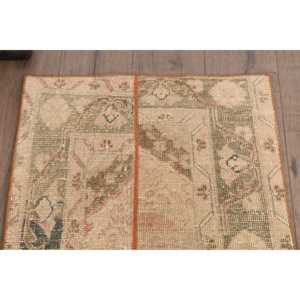 Turkish Vintage Small Rug 2.1x3 ft, <b>Brown</b> <b>Wool</b> Rug - Product Image 4