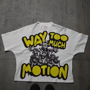 Camiseta Cuadrada para Hombre, Fabricante OEM Personalizado, Logotipo Personalizado, Estampado Gráfico, Algodón, Estilo Urbano, Cuello Holgado - Product Image 1