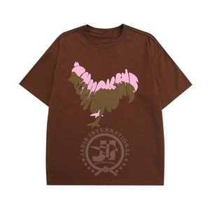 Ropa informal personalizada Hip Hop 100% algodón peso pesado Puff estampado Camiseta cuello redondo 3D Puff estampado casual Puff camiseta para hombres - Product Image 3