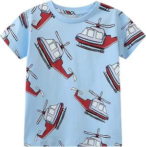 Quantité minimale de commande bas enfant en bas âge garçons à manches courtes t-shirts coton décontracté graphique col rond haut d'été vêtements T-Shirts - Product Image 3