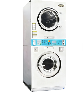 Lave-linge et sèche-linge combinés de haute qualité en acier inoxydable, électriques, robustes, à chargement frontal, de qualité commerciale - Product Image 1