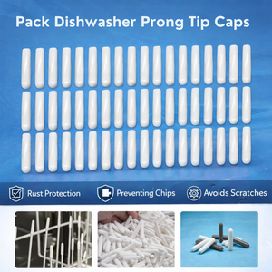 Couvre-dents universels pour lave-vaisselle, embouts de réparation en silicone pour grille, protection antidérapante, gris - Product Image 4
