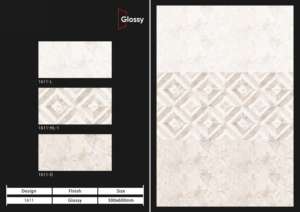 Carreaux muraux en céramique pour intérieur, 300x600mm, salle de bain, cuisine, finition brillante ou mate, surface sculptée effet sucre, design mural intérieur luxueux - Product Image 3