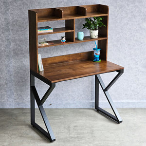 School Furniture Iron Frame <b>Study</b> <b>Desk</b> with Bookshelf 100x60cm Assembled Required FD68056 - Product Image 2