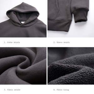 เสื้อฮู้ดผ้าคอตตอน450 GSM เสื้อวอร์มผ้านุ่มสำหรับฤดูหนาวออกแบบได้ตามต้องการ - Product Image 6