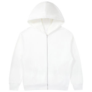 Sudadera con Capucha de Algodón Grueso con Cierre, Estilo Y2K, Lavado Vintage, Forro Polar, Chaqueta con Logotipo Personalizado, Color Liso, Sudadera para Hombre - Product Image 5