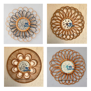 <b>Cheap</b> Wholesale Handwoven RATTAN WALL HANGING Natural Decorative <b>Basket</b> for Home Decor Eco Friendly Sustainable Living - Product Image 2