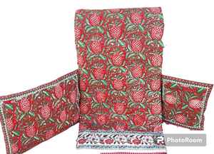 ชุดเครื่องนอนผ้าฝ้ายพิมพ์ลายดอกไม้ทำจากผ้าคอตตอนเป็นมิตรต่อสิ่งแวดล้อมพร้อมปลอกหมอน - Product Image 4