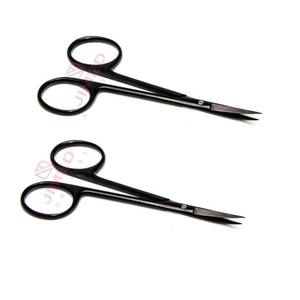 Ciseaux Iris professionnels noirs revêtus STR CVD en acier inoxydable de qualité supérieure, instruments de précision pour la chirurgie plastique - Product Image 2