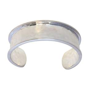 Indian Manufacturer Elegant Open <b>Bangle</b> Bracelet for <b>Women</b> Brass <b>Silver</b> Plated with Custom Engraved Text Designer Jewelry - Product Image 3