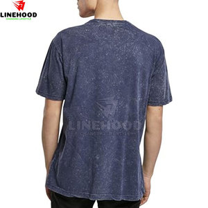 Vente en gros de t-shirts 100% coton pour hommes, poids léger, lavage à l'acide, fabriqués sur mesure avec options OEM disponibles - Product Image 2