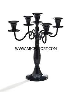 Candelabro de centro de mesa brillante chapado en oro antiguo para candelabros de decoración de boda de gran venta candelabro de 5 brazos para la mejor venta - Product Image 3