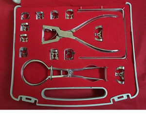 Para AMIN, abrazaderas de presa Dental de acero inoxidable de alta calidad, 1 Uds., instrumento Manual de goma, clase II certificada CE para cirugía Dental - Product Image 4