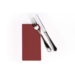 Serviettes de table bordeaux 40x40cm pliées 1/8 1200 pièces B2B - Product Image 1