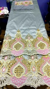 Nueva llegada, venta al por mayor, tela bordada hecha a mano, envoltura nupcial de George somalí para vestidos de fiesta, calidad de exportación - Product Image 2