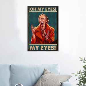 Póster impreso en lienzo de diseño vintage, regalo de Navidad de arte moderno, con marco negro - Product Image 1