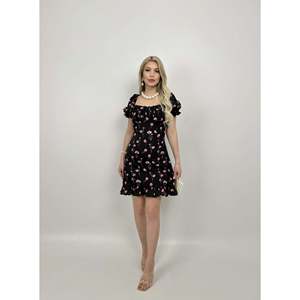 Vestido Mini Negro para Mujer missJANELL 3015, 100% Poliéster, Estilo Bodycon de Manga Corta para Uso Diario, Disponible en Tallas S-XL - Product Image 1