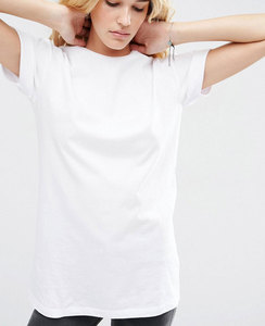 T-shirt pour femme de haute qualité 100 % coton, coupe ajustée, vêtements surdimensionnés, fournisseur, étiquette de col et emballage personnalisés - Product Image 1