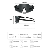 Lunettes de cyclisme PC avec pince nasale réglable, protection UV400, lunettes de vélo coupe-vent, accessoire de sport pour le cyclisme