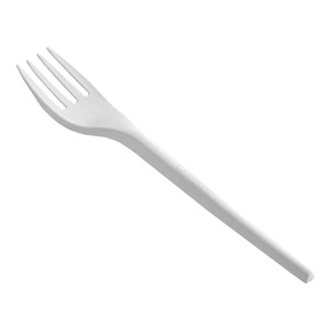 Biocean - Tenedor Desechable de PLA Ecológico y Compostable, Mango Largo de 6 1/2 Pulgadas, Diseño de Planta, para Fiestas, 1000 Unidades por Caja - Product Image 5