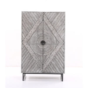 ตู้เสื้อผ้าไม้แกะสลัก2ประตูสไตล์งานแฮนด์เมดใหม่2024ชั้นวางของ2ชั้นเฟอร์นิเจอร์ห้องนั่งเล่นวินเทจสำหรับห้องนอน - Product Image 3