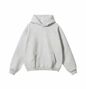 Nouveaux sweats à capuche surdimensionnés épais en coton de haute qualité sans ficelle unisexe avec logo personnalisé grande taille pour hommes - Product Image 2
