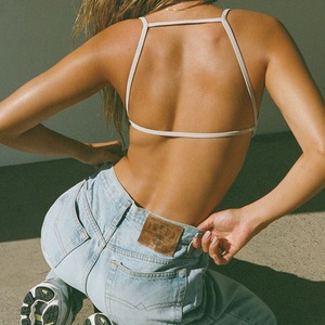 Personnalisé 2 pièces dos nu vêtements de Fitness et de Yoga sans couture vêtements de sport croix dos ouvert soutien-gorge entraînement femmes Gym Fitness ensembles - Product Image 2