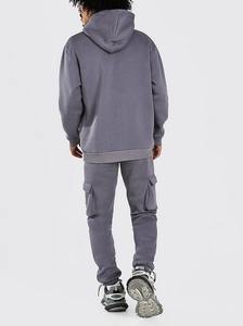 3 piezas de pantalones de chándal deportivos Cargo y conjunto de pantalones con capucha de algodón francés Terry chándal para hombres con calidad superior - Product Image 2