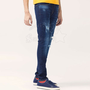 กางเกงยีนส์แฟชั่นสำหรับผู้ชายกางเกงผ้ายืดทรงสลิมฟิตสำหรับผู้ชายเสื้อผ้าแนวสตรีทสวมใส่ในชีวิตประจำวัน - Product Image 5