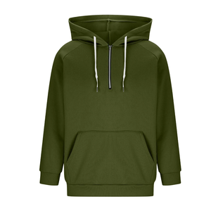 บริการ OEM เสื้อฮู้ดดี้ผู้ชายสีมารูน ทรงเข้ารูป สไตล์ลำลอง ซิปครึ่งตัว ออกแบบเองได้ แฟชั่นทันสมัย สีพื้น สำหรับผู้ชาย - Product Image 3