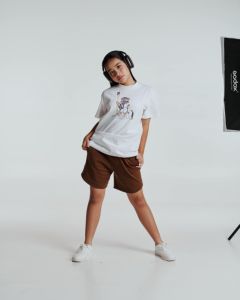 JOYCE เสื้อยืดคอกลมสีขาวสำหรับเด็กผู้หญิงชุดเสื้อผ้าสำหรับเด็ก100% พิมพ์ลายการ์ตูนผ้าคอตตอน - Product Image 4