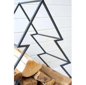 Stylish Simple Iron Design <b>Log</b> Firewood Rack Stand Holder Durable Metal Indoor Outdoor Fireplace Accessories Home Garden Store - Product Image 3