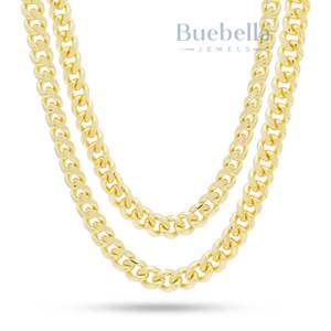 JOYAS BUEBELLA 18K Chapado en oro S925 Plata 8mm Moissanite Hip Hop Collar Cadena cubana Joyería de rock fino para hombres Fiesta - Product Image 2