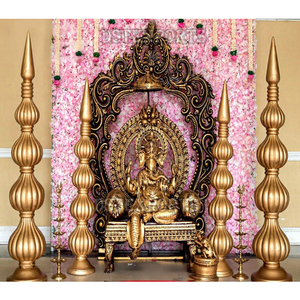 Decoración divina de Ganpati para entradas de gran boda, último diseño, estatua de Ganesha de fibra duradera, decoraciones de Ceremonia del sur de la India, Reino Unido - Product Image 2