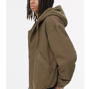 Men's Formal Bomber <b>Jacket</b> S-5XL Zipper Winter Waterproof Breathable Hooded Butterfly Sleeve Canvas Crew Neck Design for <b>Hiking</b> - Product Image 2