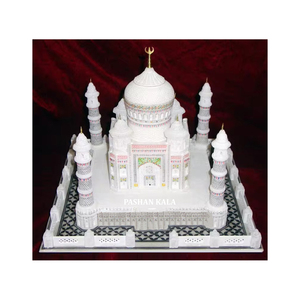 Les plus belles répliques de Taj Mahal faites à la main en pierre de marbre de haute qualité, idéales pour la décoration de la maison et les cadeaux d'affaires - Product Image 1