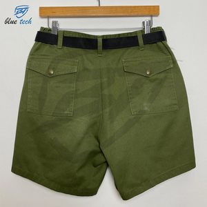 Shorts cargo en toile décontractés pour hommes, taille mi-haute, logo personnalisé, cordon de serrage, séchage rapide, grande taille - Product Image 2