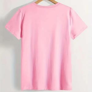 T-shirt pour femme en coton 100% ample, personnalisé avec un logo, lavage à l'acide, poids lourd, vente en gros 2026, été, avec strass - Product Image 4