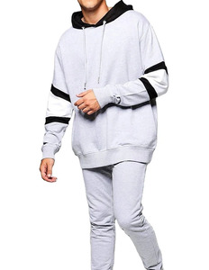 Ensemble de survêtement de sport pour la salle de sport et l'entraînement, sweat-shirts et pantalons de jogging, ensemble de survêtement à blocs de couleur, tenue personnalisée, survêtement d'hiver - Product Image 4