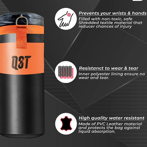 Sac de frappe d'entraînement de boxe MMA en cuir PU personnalisable non rempli d'eau ou de sable sac de frappe chaîne Options OEM - Product Image 3