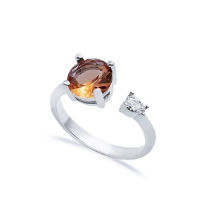 Sultanite Zircon Stone Round Shape <b>Adjustable</b> <b>Ring</b> Turkish Handmade Wholesale 925 Sterling Silver Jewelry - Product Image 1