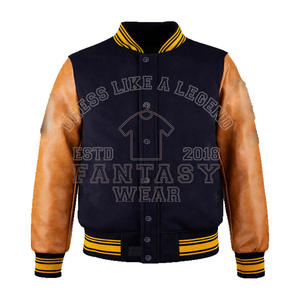 Blouson universitaire homme 2026 de haute qualité, brodé, en polyester, style baseball classique avec broderie universitaire - Product Image 1