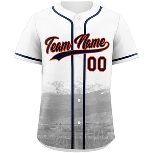 Camisetas de béisbol Unisex de secado rápido de alta calidad uniformes transpirables de talla grande al por mayor traje de juego de equipo de béisbol en blanco - Product Image 4