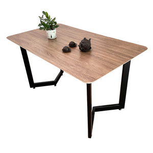 Rectangular 140x80cm <b>Dining</b> <b>Table</b> Iron Legs Minimalist Design Stable Assembled Plywood <b>Extendable</b> for Home Office Use BA68125 - Product Image 2