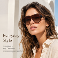 Lunettes de soleil vintage surdimensionnées en acétate pour homme, lunettes de soleil rétro de luxe pour femme, verres dégradés personnalisés, protection anti-UV