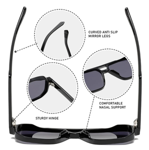 2025 Custom Vintage Men Women Rivets Pilot Sun Glasses UV400 <strong>Dark</strong> Green <strong>Shades</strong> Double Bridges Square Pilot Sunglasses Men Women - Product Image 3