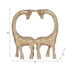 Figurine de perroquet ronde en aluminium plaqué or faite à la main, thème animal religieux, décoration suspendue ZAHID EXPORTS - Product Image 2