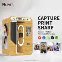 Photomaton coréen rétro en bois, instantané, fermé, avec assemblage détachable, pour selfies et photos de passeport