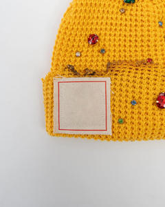 Chapeau d'hiver en tricot avec strass, perles de cristal, bonnet en pierres précieuses, diamants, strass, pour unisexe - Product Image 2