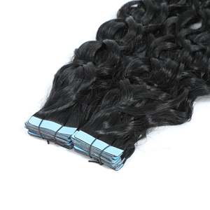 Extensions de cheveux humains indiens Remy 3B noir jais 20 pouces - Product Image 3